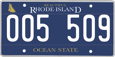 RI license plate 005509