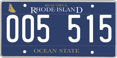 RI license plate 005515