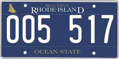 RI license plate 005517