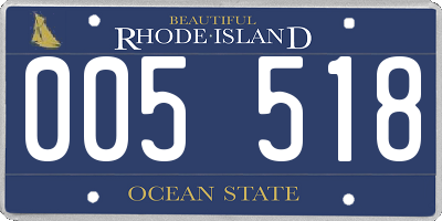 RI license plate 005518