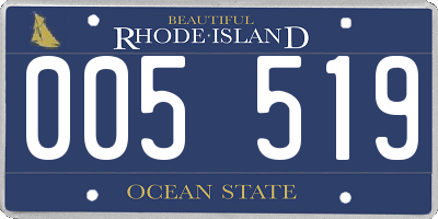 RI license plate 005519