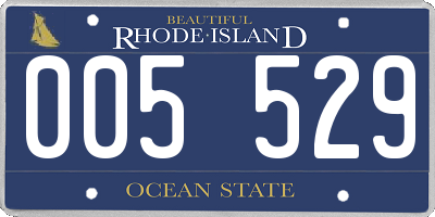 RI license plate 005529