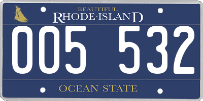 RI license plate 005532