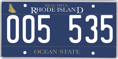 RI license plate 005535