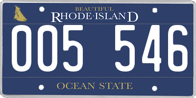 RI license plate 005546