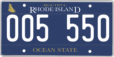 RI license plate 005550