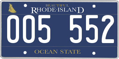 RI license plate 005552