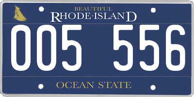 RI license plate 005556