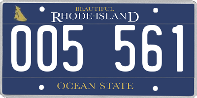 RI license plate 005561