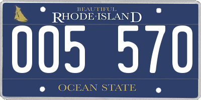 RI license plate 005570