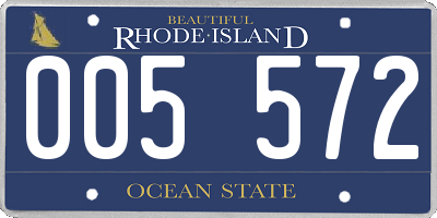RI license plate 005572
