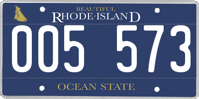 RI license plate 005573