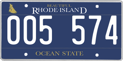 RI license plate 005574