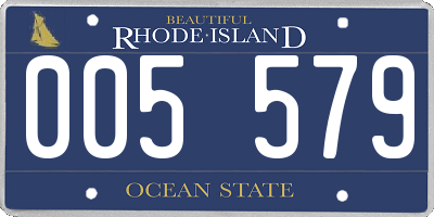 RI license plate 005579