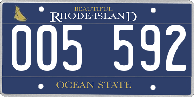 RI license plate 005592