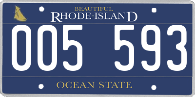 RI license plate 005593