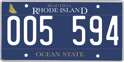 RI license plate 005594