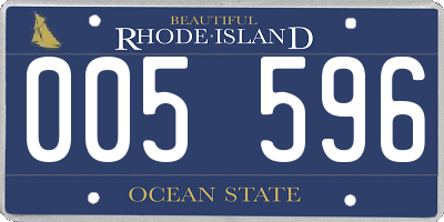RI license plate 005596