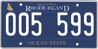 RI license plate 005599