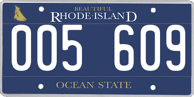 RI license plate 005609