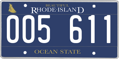 RI license plate 005611
