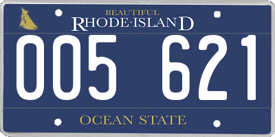 RI license plate 005621