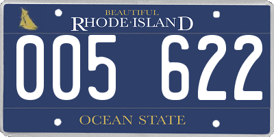 RI license plate 005622