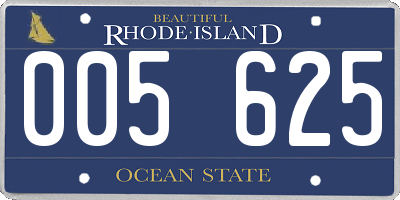 RI license plate 005625