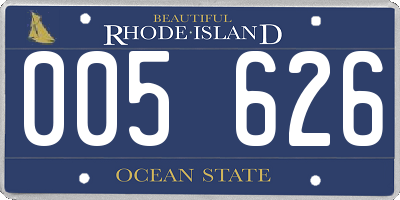 RI license plate 005626