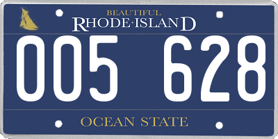 RI license plate 005628