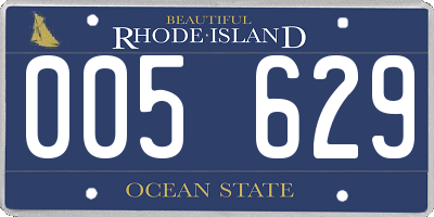 RI license plate 005629