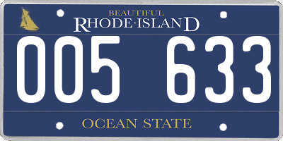 RI license plate 005633