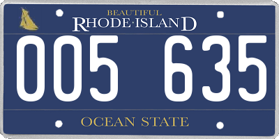 RI license plate 005635