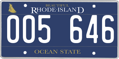 RI license plate 005646