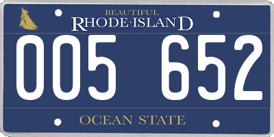 RI license plate 005652