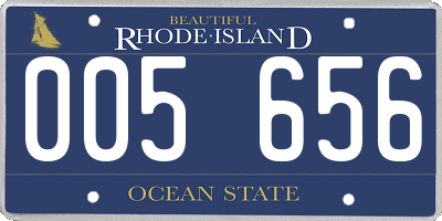 RI license plate 005656