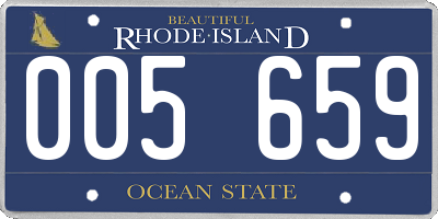 RI license plate 005659