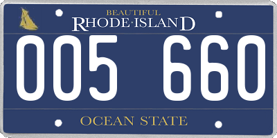 RI license plate 005660