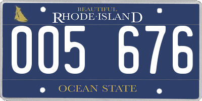 RI license plate 005676