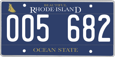 RI license plate 005682
