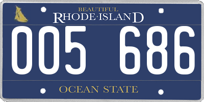 RI license plate 005686