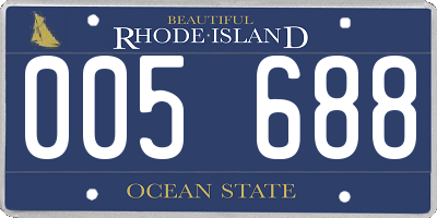 RI license plate 005688