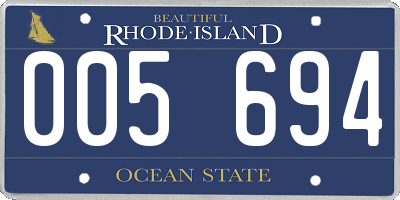 RI license plate 005694