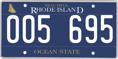 RI license plate 005695