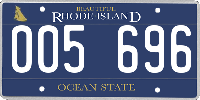 RI license plate 005696