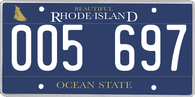 RI license plate 005697