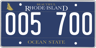 RI license plate 005700