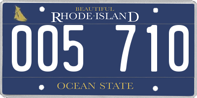 RI license plate 005710