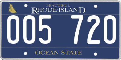 RI license plate 005720