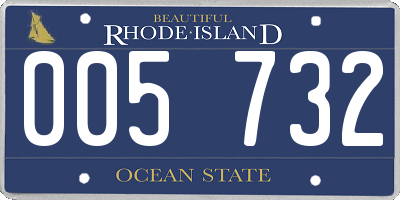 RI license plate 005732